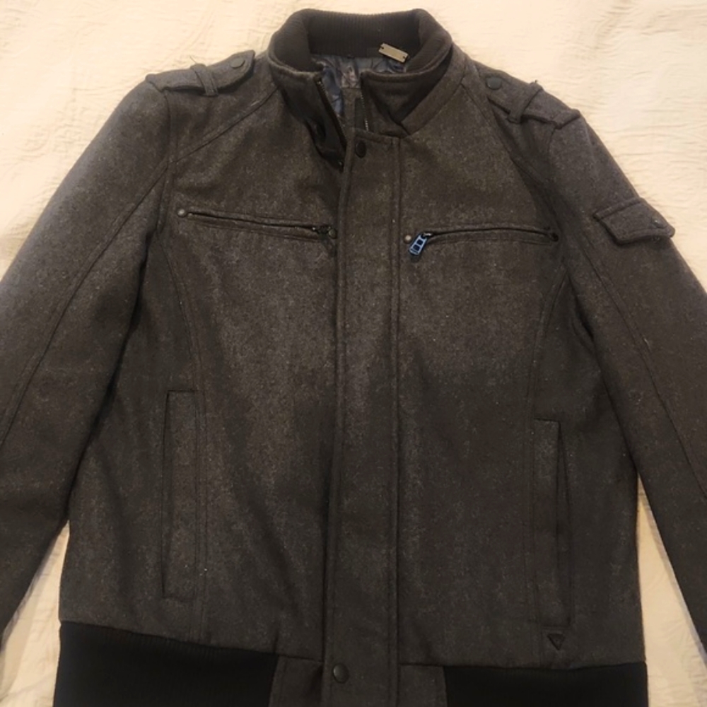 Guess Mens bomber jacket gray